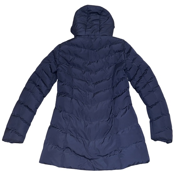 TOKYO LAUNDRY womens safflower longline quilted puffer coat, hood in peacoat, S. - Picture 2 of 6